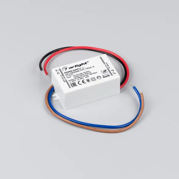 Блок питания ARJ-KE50300-PFC-TRIAC-A (15W, 300mA) (Arlight, IP44 Пластик, 5 лет)