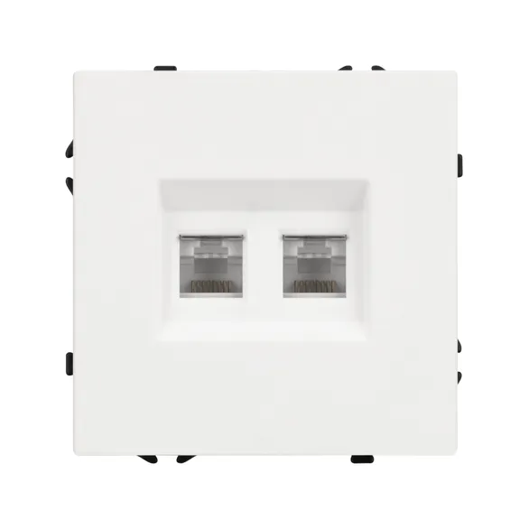 Механизм сдвоенной компьютерной розетки SCT-NOBE-MPC2-SFPL-WH (RJ-45, CAT6) (Arlight, -)