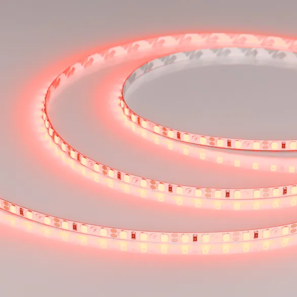 Светодиодная лента RT-A120-5mm 12V Red (9.6 W/m, IP20, 2835, 5m) (Arlight, 9.6 Вт/м, IP20)