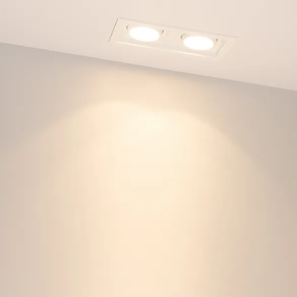 Светильник MS-VORTEX-BUILT-S170x90-2x12W Warm3000 (WH-WH, 20 deg, 230V) (Arlight, IP20 Металл, 5 лет)