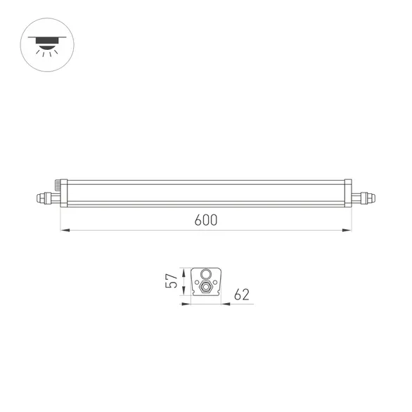 Светильник ALT-TUBULAR-MOTION-600-14W Day4000 (WH, 120 deg, 230V) (Arlight, IP65 Пластик, 5 лет)