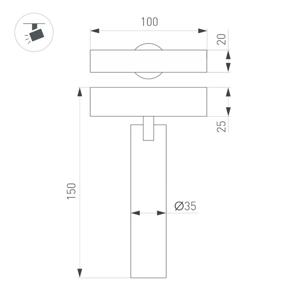 Светильник MAG-SPOT-25-R120-12W Warm3000 (WH, 30 deg, 24V) (Arlight, IP20 Металл, 3 года)