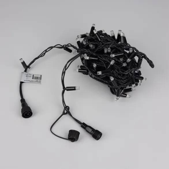 Светодиодная гирлянда ARD-STRING-CLASSIC-1000-BLACK-100LED-PULSE Warm (230V, 7W) (Ardecoled, IP65)