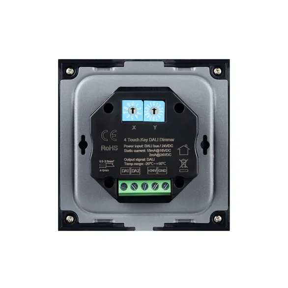 INTELLIGENT ARLIGHT Сенсорная панель DALI-301-11-IN Black (BUS/24V, Backlight) (IARL, IP20 Пластик, 5 лет)