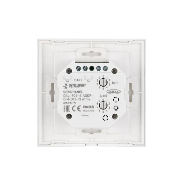 INTELLIGENT ARLIGHT Сенсорная панель DALI-901-11-ADDR-DIM-DT6-IN White (BUS) (IARL, IP20 Пластик, 3 года)