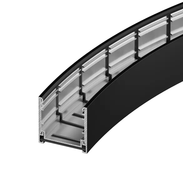 Профиль LINE-3535-BENT-SIDE-2000 ANOD BLACK (Arlight, Алюминий)