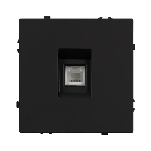Механизм телефонной розетки SCT-NOBE-MTL1-SFPL-BK (RJ-11, 4C) (Arlight, Черный оникс)