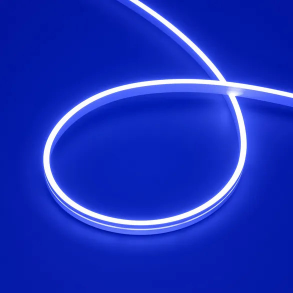 Светодиодная лента герметичная MOONLIGHT-SIDE-A168-4x10mm 24V Blue (7.2 W/m, IP65, 5m, wire x2) (Arlight, Вывод кабеля прямой)