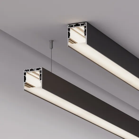 Профиль SL-LINE-3535-2000 BLACK с рефлектором (Arlight, Алюминий)