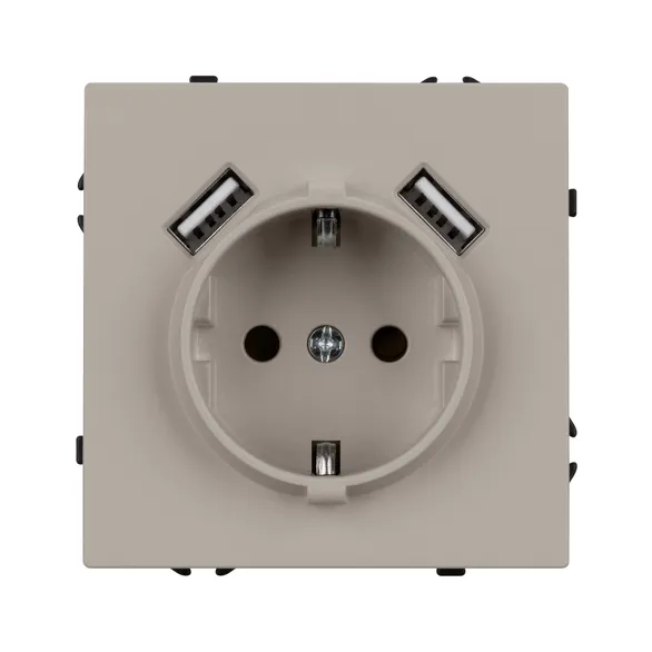 Механизм розетки с USB зарядкой SCT-NOBE-MUAA-SFPL-CA (230V, 16A) (Arlight, -)