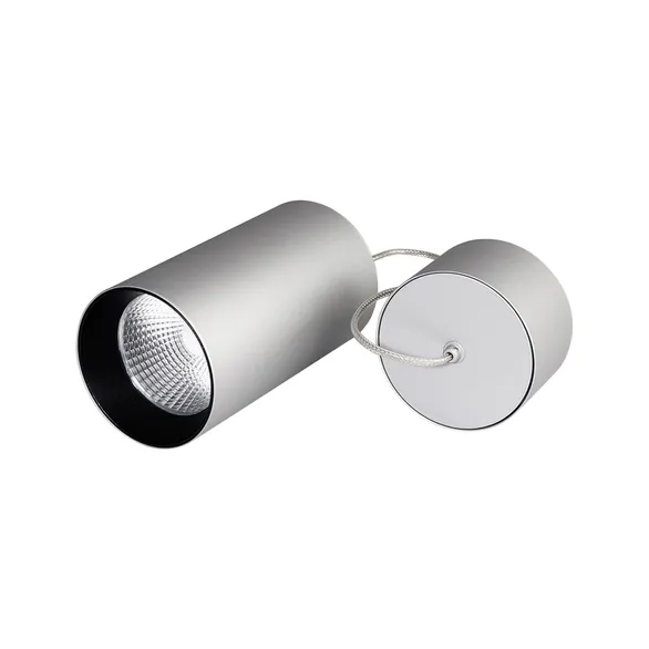 Светильник подвесной SP-POLO-R85-2-15W Warm White 40deg (Silver, Black Ring) (Arlight, Металл)