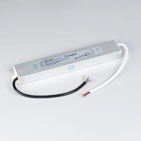 Блок питания ARPV-LG24080-SLIM-PFC-D (24V, 3.3A, 80W) (Arlight, IP67 Металл, 5 лет)