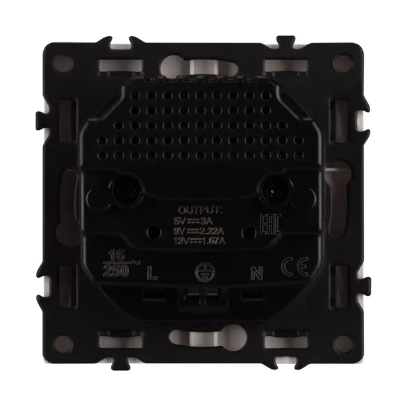 Механизм розетки с USB зарядкой SCT-NOBE-MUCC-SFPL-GD (230V, 16A) (Arlight, -)
