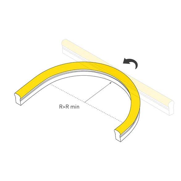 Светодиодная лента герметичная MOONLIGHT-SIDE-X336-12x24mm 230V Day4000 (11 W/m, IP65, 50m, wire x1) (Arlight, Грибовидная форма)