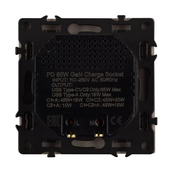 ARL NOBE USB Розетка тип А+С+С софт-тач кашемир SCT-MUACC-SFPL-FC-CA (65W, QC3) (Arlight, -)