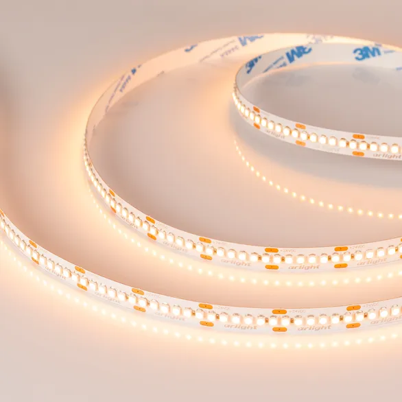 Светодиодная лента RT-A240-10mm 24V Warm2400 (19.2 W/m, IP20, 3528, 5m) (Arlight, Открытый)