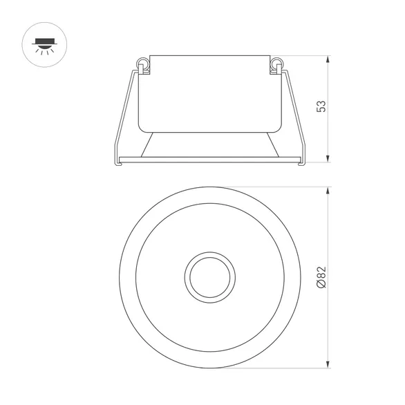 Светильник MS-HARBOR-R82-10W Warm3000 (BK, 24 deg, 230V) (Arlight, IP20 Металл, 5 лет)