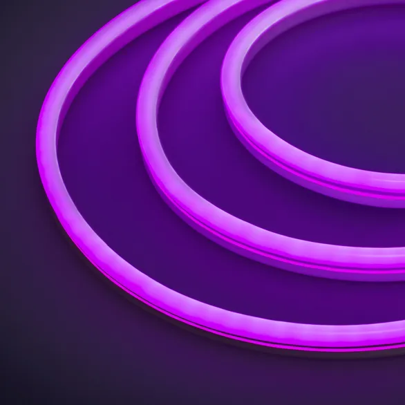Образец Гибкий неон GALAXY-1608-5000CFS-2835-100 12V Purple 0.5M (16x8mm, 12W, IP67) (Arlight, 12 Вт/м, IP67)