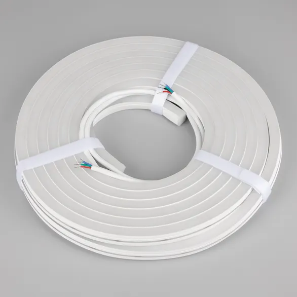 Светодиодная лента герметичная MOONLIGHT-PRO-SIDE-X360-12x17mm 24V RGB (12 W/m, IP67, 10m, wire x2) (Arlight, Вывод боковой, 5 лет)