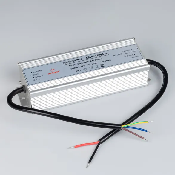 Блок питания ARPV-48300-A (48V, 6.25A, 300W) (Arlight, IP67 Металл, 3 года)