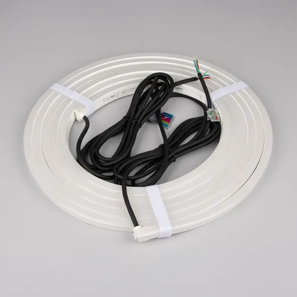 Светодиодная лента герметичная NOVA-SIDE-PU-B84-12x20mm 24V RGB-Warm (15 W/m, IP68, 5m, wire x2) (Arlight, Полиуретан)