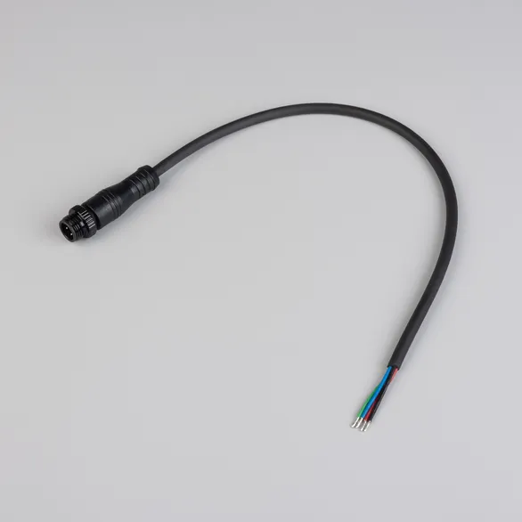 Коннектор питания ARL-WAVE-0612-RGB-CON-POWER-MALE-BLK (Arlight, IP67 Пластик, 3 года)
