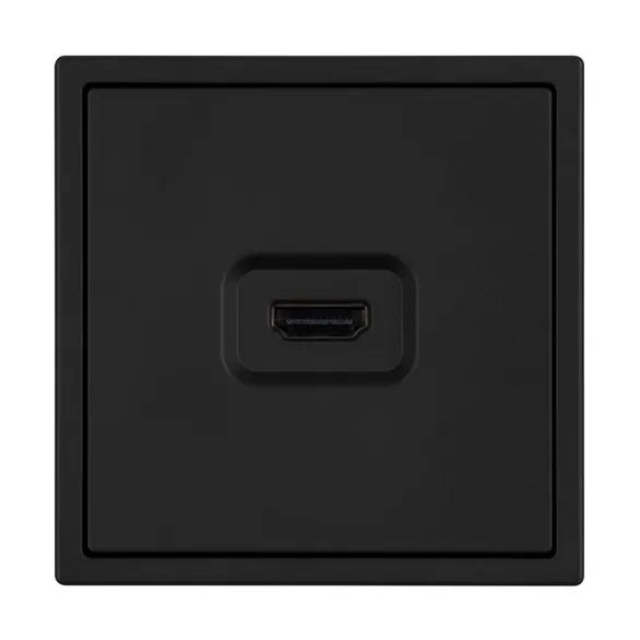 Механизм HDMI розетки SCT-NOBE-MHD1-SFPL-BK (Arlight, Черный оникс)