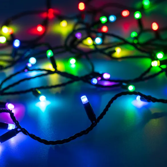 Светодиодная гирлянда ARD-STRING-CLASSIC-10000-BLACK-95LED-LIVE RGBW-DMX (24V, 10W) (Ardecoled, IP65)