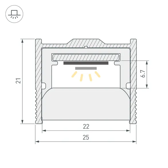 Профиль-держатель WPH-FLOOR22-2000 ANOD (Arlight, Металл)