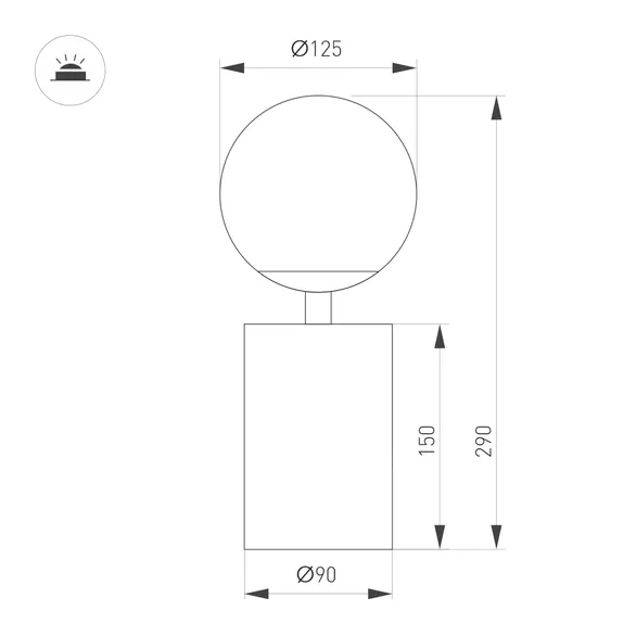 Светильник SP-ORNELLA-TAB-L290-R125-6W Warm3200-MIX (WH, 300 deg, 230V, TOUCH-DIMM) (Arlight, IP20 Металл, 3 года)