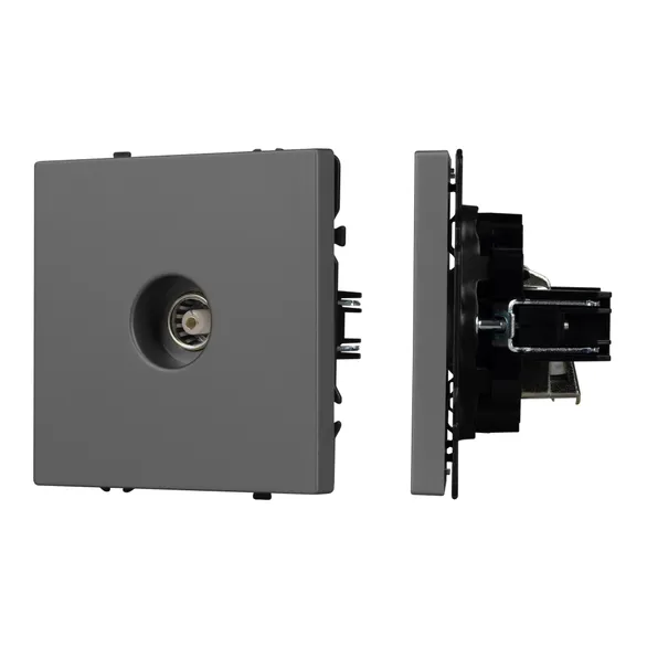 Механизм телевизионной розетки SCT-NOBE-MTV1-SFPL-GR (Arlight, Серый базальт)