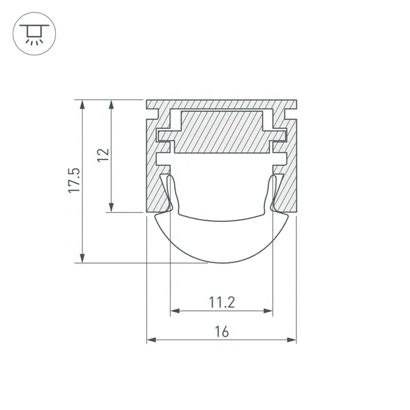 Профиль PDS-REGULOR-2000 ANOD (Arlight, Алюминий)