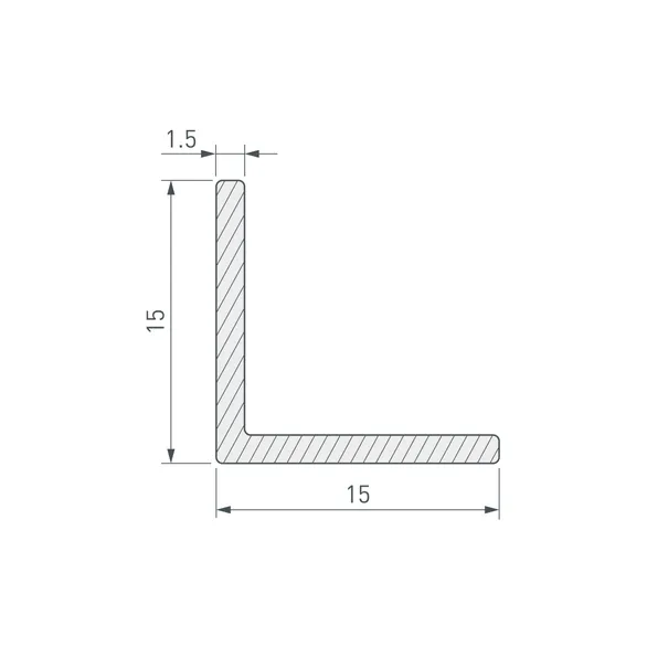 Уголок ARH-W15x15x1,5-3000 BLACK (Arlight, Алюминий)