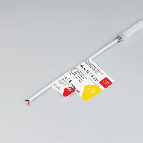 Светодиодная лента герметичная HALO-SIDE-A168-6x13mm 24V Yellow (10 W/m, IP67, 2835, 5m) (Arlight, Силикон)