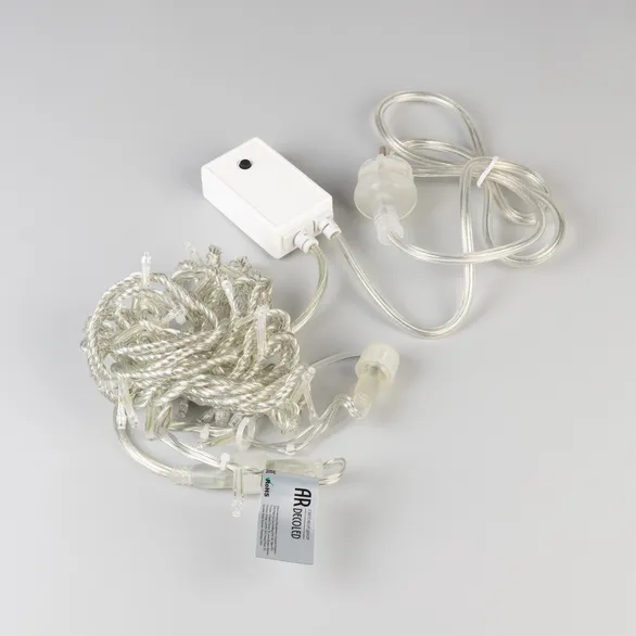 Светодиодная гирлянда ARD-STRING-HOME-5000-CLEAR-50LED-LIVE RGB (230V, 3.5W) (Ardecoled, IP20)