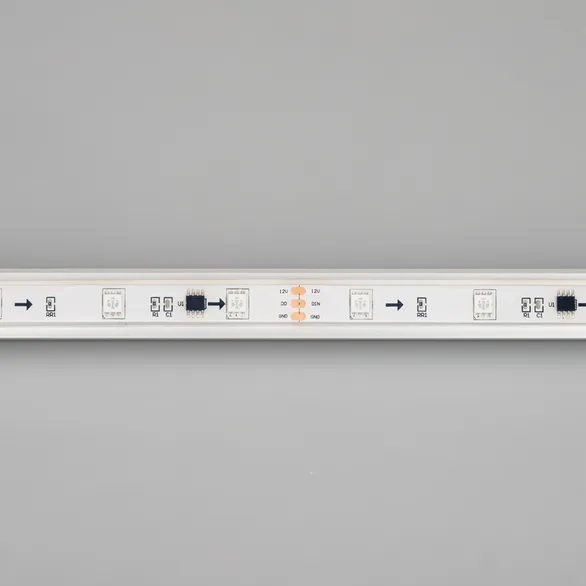 Светодиодная лента SPI-5000PGS-5060-30 12V Cx3 RGB (12mm, 7.2W/m, IP67) (Arlight, Закрытый, IP67)