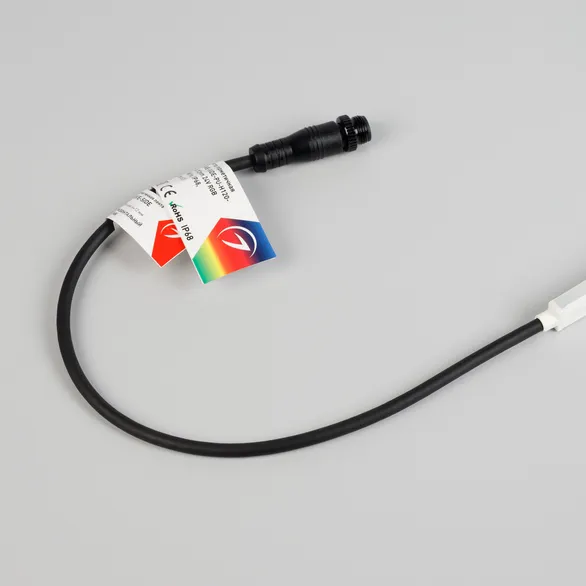 Светодиодная лента герметичная WAVE-SIDE-PU-H120-06x12mm 24V RGB (8 W/m, IP68, 1m, wire x1) (Arlight, Вывод прямой, 3 года)