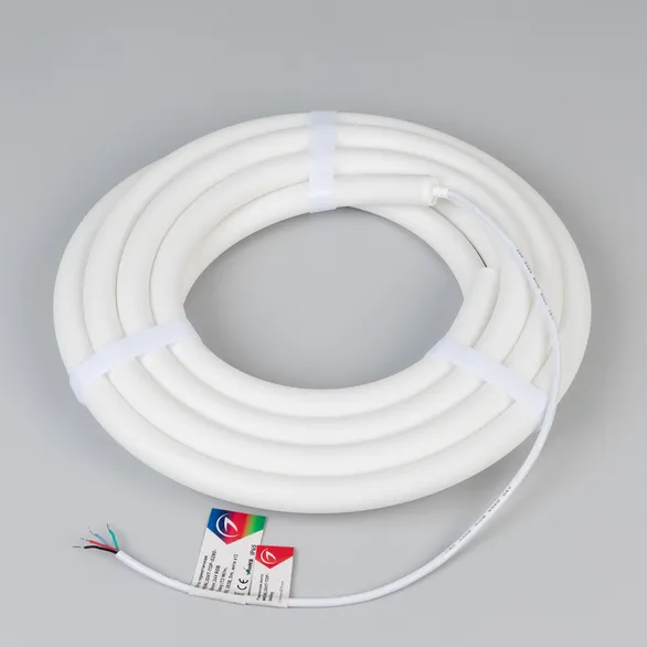 Светодиодная лента герметичная MOONLIGHT-TOP-G280-D18mm 24V RGB 360deg (13 W/m, IP65, 3838, 5m, wire x1) (Arlight, Вывод прямой, 3 года)