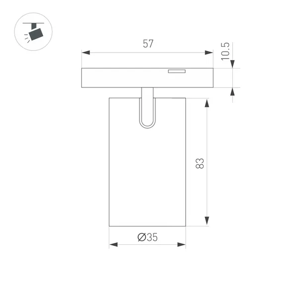 Светильник MAG-MICROCOSM-SPOT-R35-5W Warm3000 (BK, 36 deg, 24V) (Arlight, IP20 Металл, 3 года)
