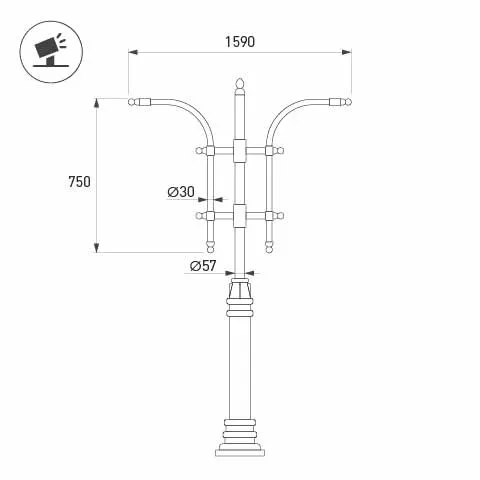 Кронштейн OXOR-SB3-2 BLACK (Arlight, Сталь)
