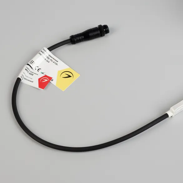 Светодиодная лента герметичная WAVE-SIDE-PU-A120-06x12mm 24V Warm2700 (8 W/m, IP68, 5m, wire x2) (Arlight, Вывод прямой, 3 года)