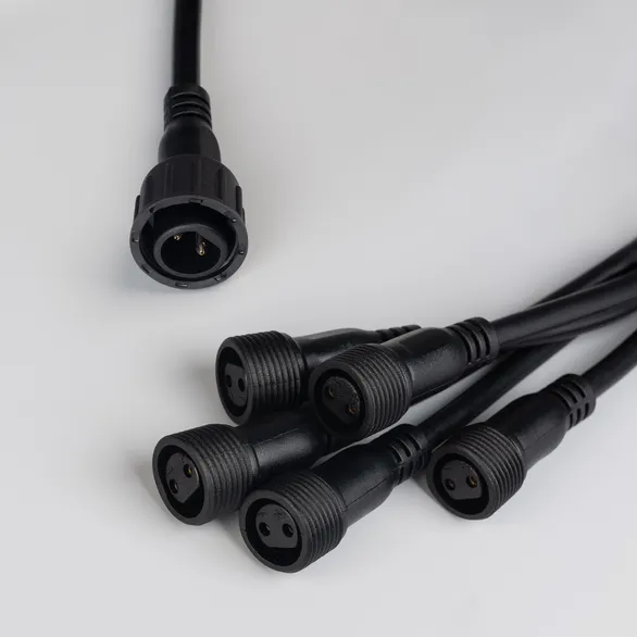 Коннектор питания ARD-CLASSIC-SYNC-RGB Black (230V, 5 ports) (Ardecoled, Закрытый)