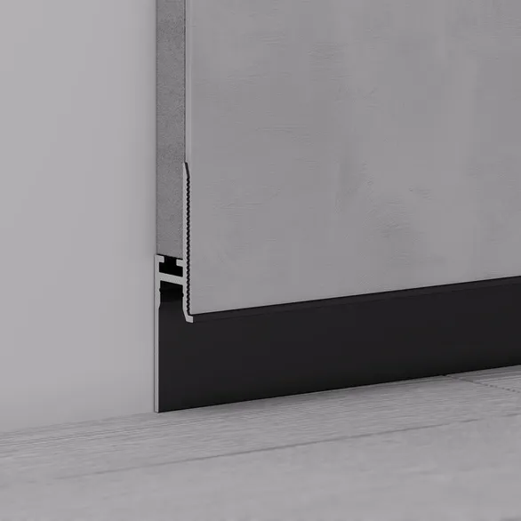 Профиль PLINTUS-FANTOM-H20-2000 BLACK (Arlight, Алюминий)