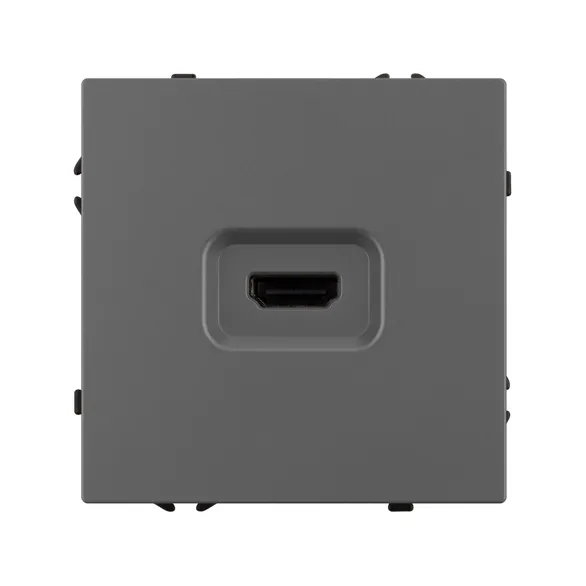 Механизм HDMI розетки SCT-NOBE-MHD1-SFPL-GR (Arlight, Серый базальт)