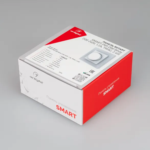 Панель SMART-P89-DIM-IN White (230V, 1.2A, TRIAC, Rotary, 2.4G) (Arlight, Пластик)