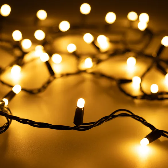 Светодиодная гирлянда ARD-STRING-CLASSIC-10000-BLACK-100LED-MILK-STD Warm (230V, 7W) (Ardecoled, IP65)