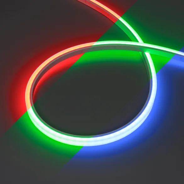Светодиодная лента герметичная WAVE-TOP-PU-H120-10x10mm 24V RGB (10 W/m, IP68, 3m, wire x1) (Arlight, Вывод боковой, 3 года)