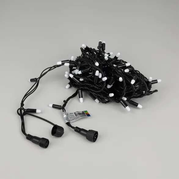 Светодиодная гирлянда ARD-STRING-CLASSIC-10000-BLACK-100LED-MILK-SYNC RGB (230V, 6.5W) (Ardecoled, IP65)