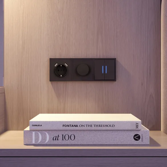 Механизм розетки с USB зарядкой SCT-NOBE-MUAA-SFPL-BK (230V, 16A) (Arlight, Черный оникс)