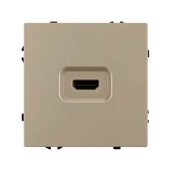 Механизм HDMI розетки SCT-NOBE-MHD1-SFPL-GD (Arlight, Золотой песок)